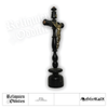 Das kleine Schwarze für den Altar (Gedrechseltes Standkreuz) - ANTIQUITÄT